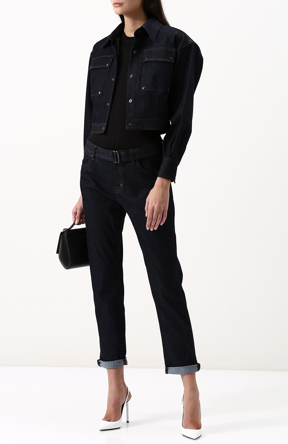 Приталенный шелковый топ с круглым вырезом TOM FORD, арт. 118TSJ199-FAX290, фото 2