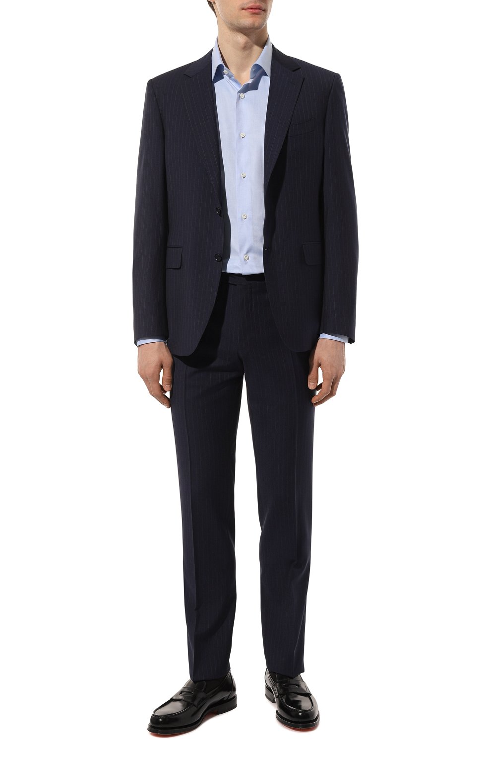 Шерстяной костюм CANALI темно-синего цвета по цене 159000 руб., арт. 11280/19/FC04496, фото 1 Шерстяной костюм CANALI, арт. 11280/19/FC04496, фото 1