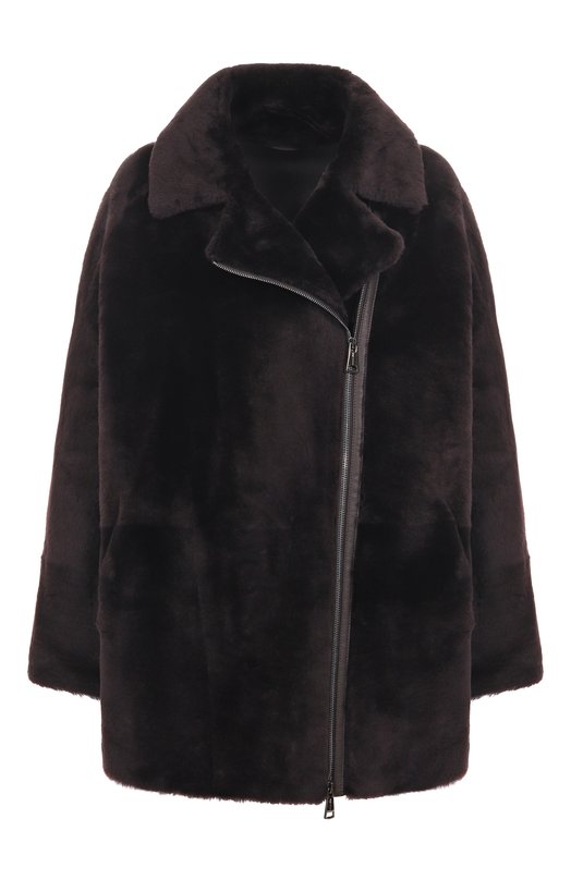 Дубленка из овчины manzoni24 25M1418-S21/48-50 Коричневый 25M1418-S21/48-50