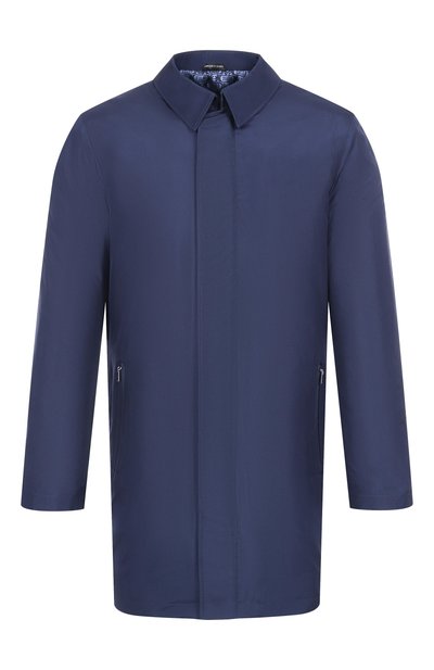 Мужской плащ из шелка и шерсти ZILLI, арт. ATIMH1M0619VPIP00/68