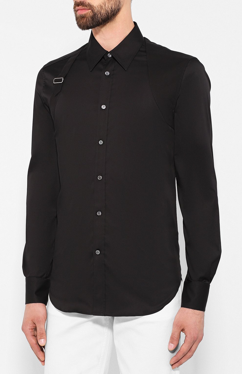 Хлопковая рубашка ALEXANDER MCQUEEN, арт. 575366/QNN19, фото 3