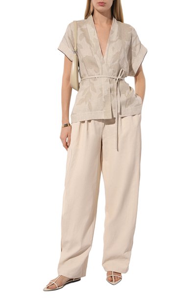 Женский льняной жакет-кимоно BRUNELLO CUCINELLI, арт. MB650B1344