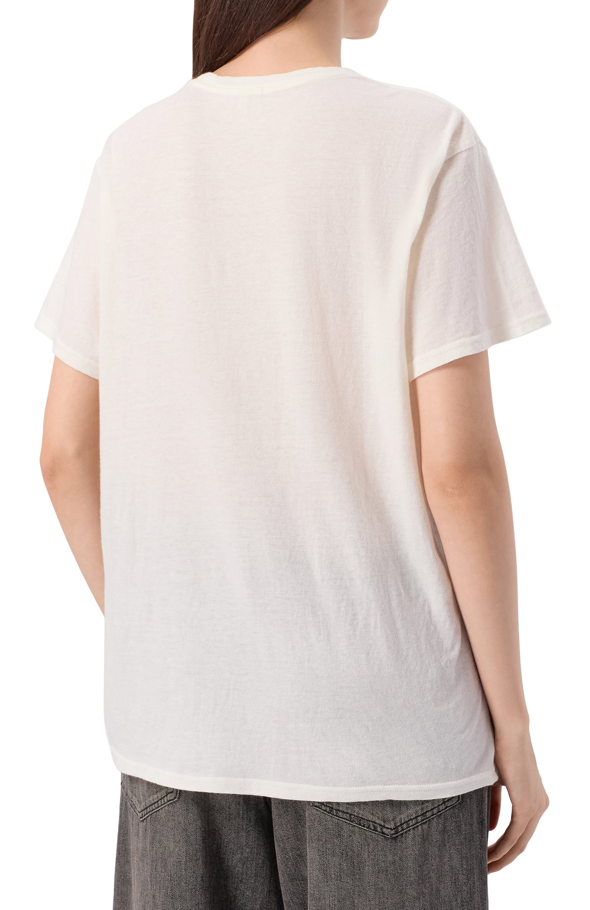 Хлопковая футболка R13 белого цвета по цене 38950 руб., арт. R13WK001-K112A, фото 4 Хлопковая футболка R13, арт. R13WK001-K112A, фото 4