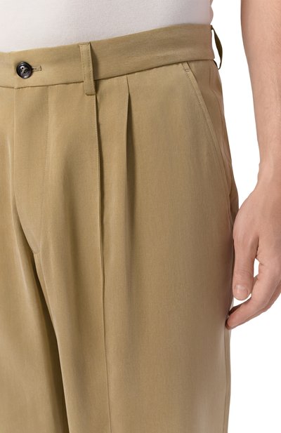Брюки из лиоцелла GIORGIO ARMANI бежевого цвета по цене 184500 руб., арт. GM004101/TE23086, фото 5 Брюки из лиоцелла GIORGIO ARMANI, арт. GM004101/TE23086, фото 5