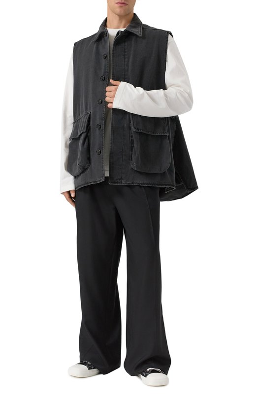 Джинсовый жилет Ann Demeulemeester B0013121/FA039 Серый  B0013121/FA039 Фото 2