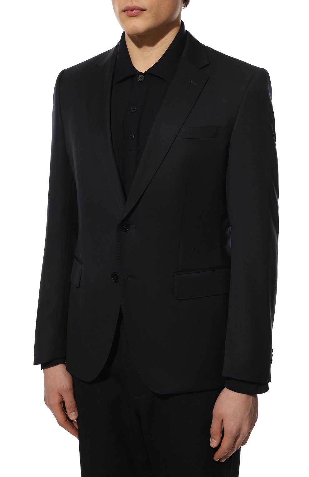 Шерстяной пиджак BOSS темно-синего цвета по цене 72950 руб., арт. 50469171, фото 3 Шерстяной пиджак BOSS, арт. 50469171, фото 3