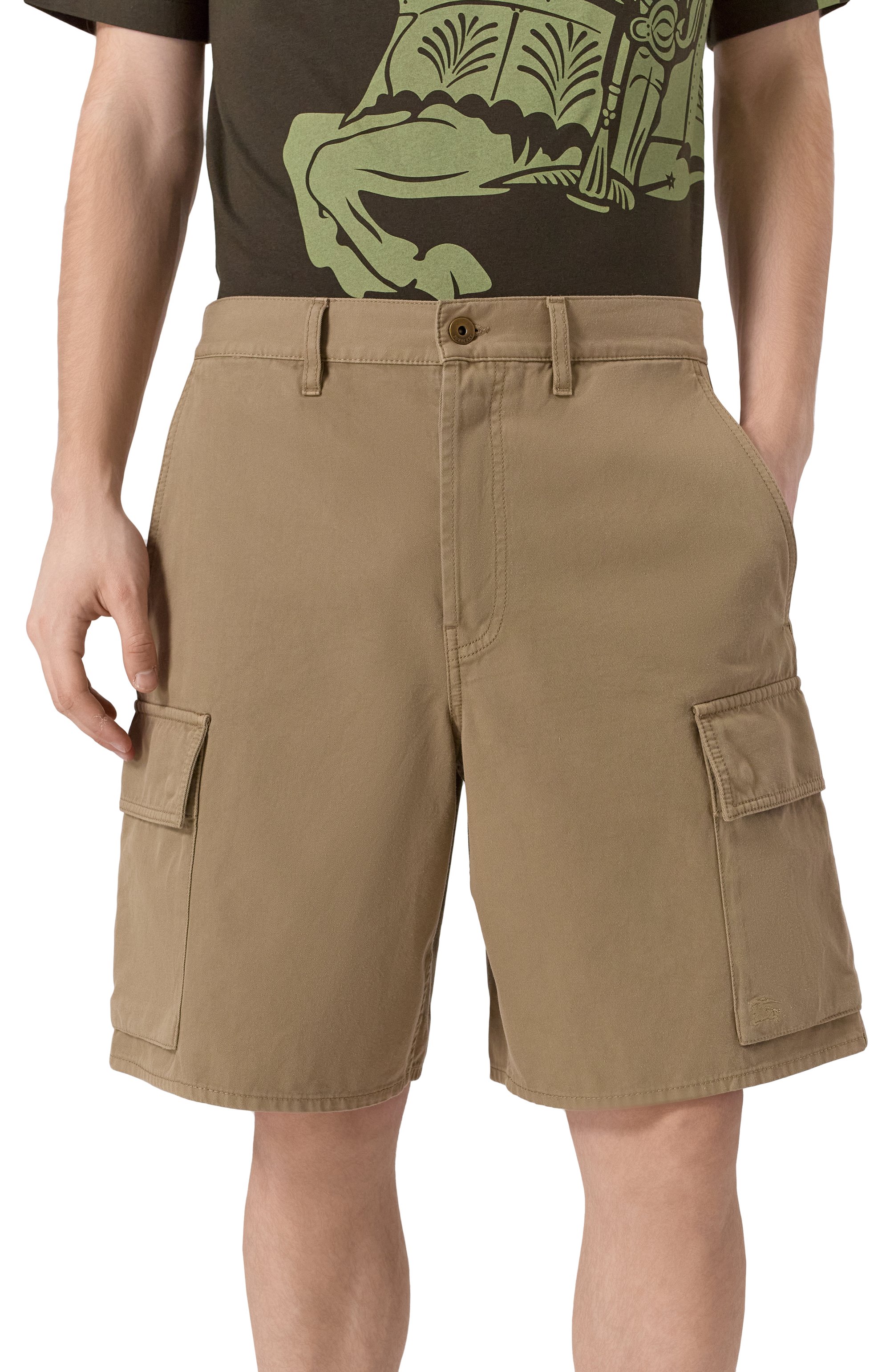 Хлопковые шорты BURBERRY, арт. 8106045, фото 3