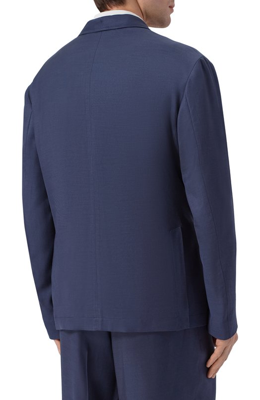 Пиджак из вискозы и лиоцелла 12 STOREEZ 137240 Синий  137240 Фото 4