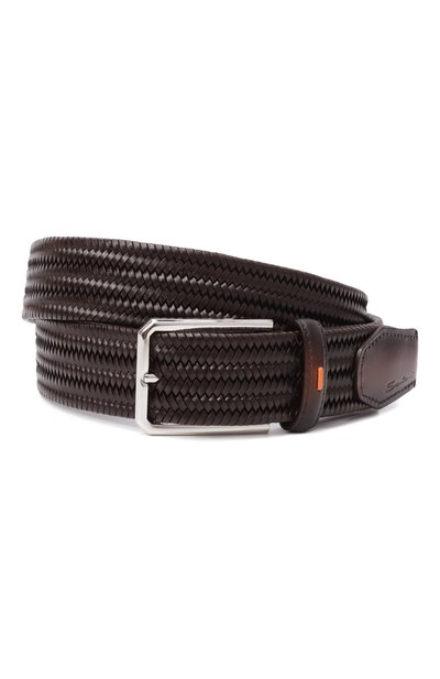 Мужской кожаный ремень SANTONI, арт. CM35VC010B91EYPL