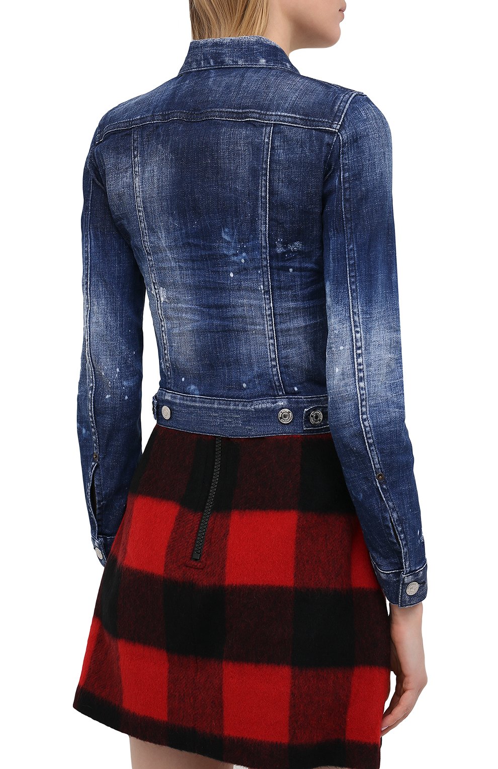 Джинсовая куртка DSQUARED2 синего цвета по цене 74850 руб., арт. S75AM0822/S30342, фото 4 Джинсовая куртка DSQUARED2, арт. S75AM0822/S30342, фото 4