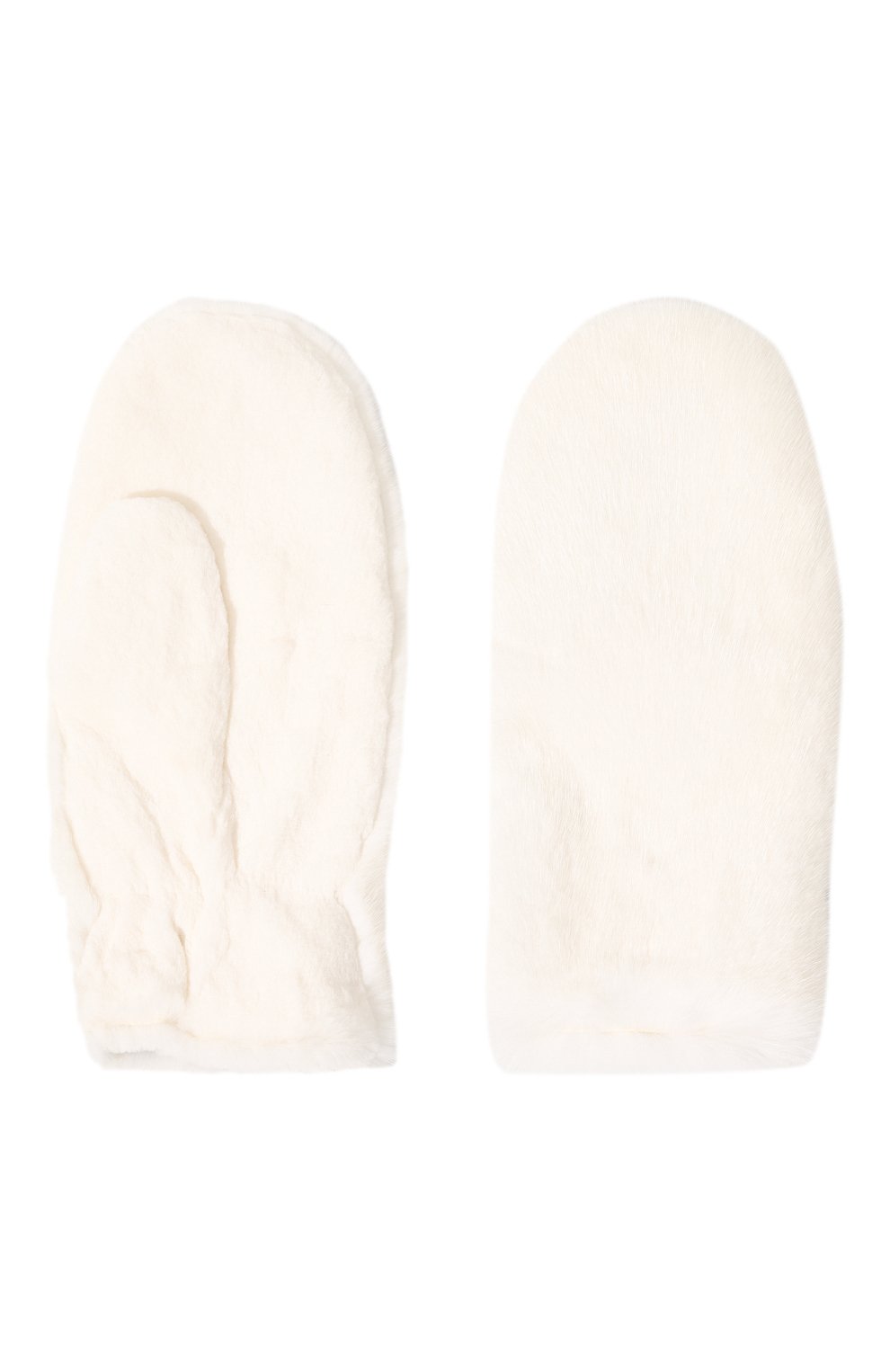 Меховые варежки из норки VICTORIA KUSENKOVA молочного цвета по цене 81840 руб., арт. 601711701105, фото 2 Меховые варежки из норки VICTORIA KUSENKOVA, арт. 601711701105, фото 2