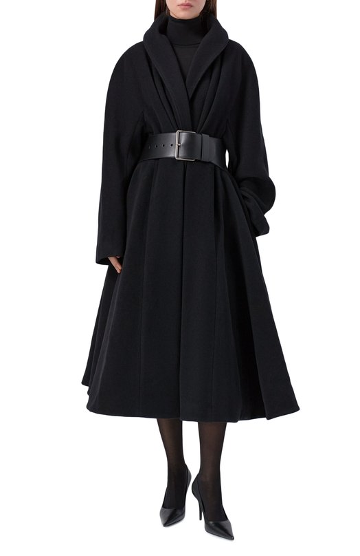 Шерстяное пальто Balenciaga 850600/TKU04 Чёрный  850600/TKU04 Фото 2