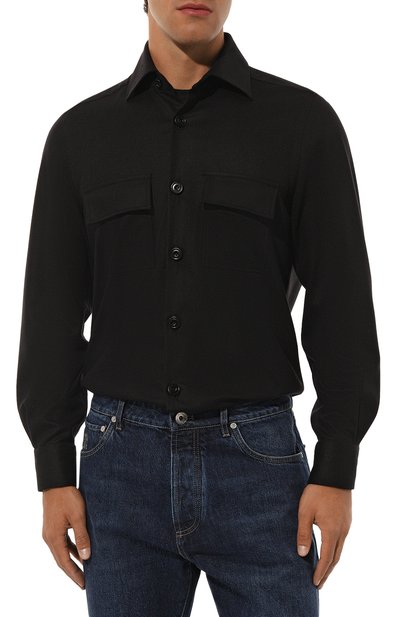 Шерстяная рубашка KITON, арт. UMC016K0123E08, фото 3