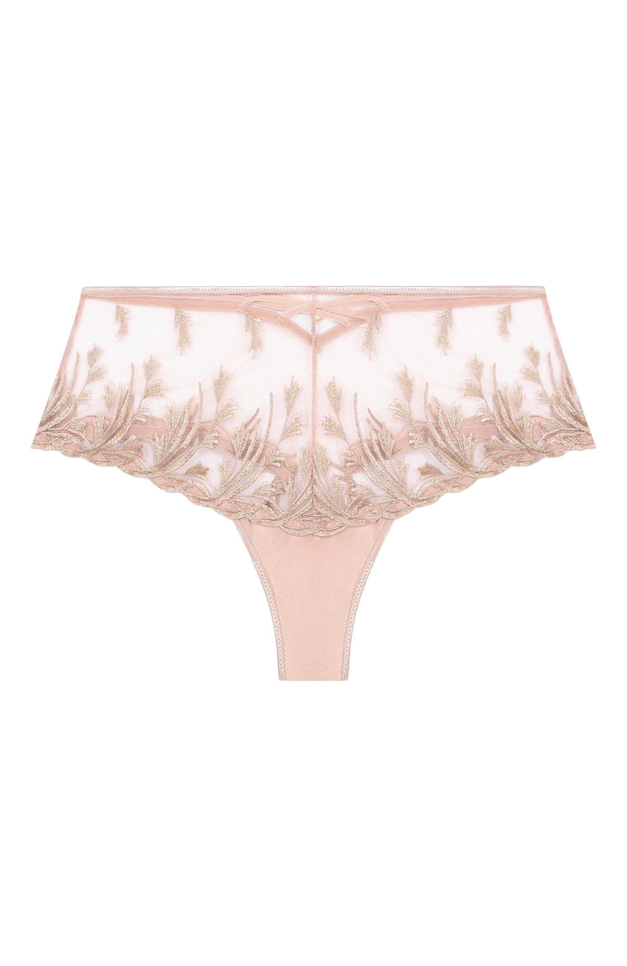 Трусы-шорты AUBADE бежевого цвета по цене 14180 руб., арт. 6D70, фото 1 Трусы-шорты AUBADE, арт. 6D70, фото 1