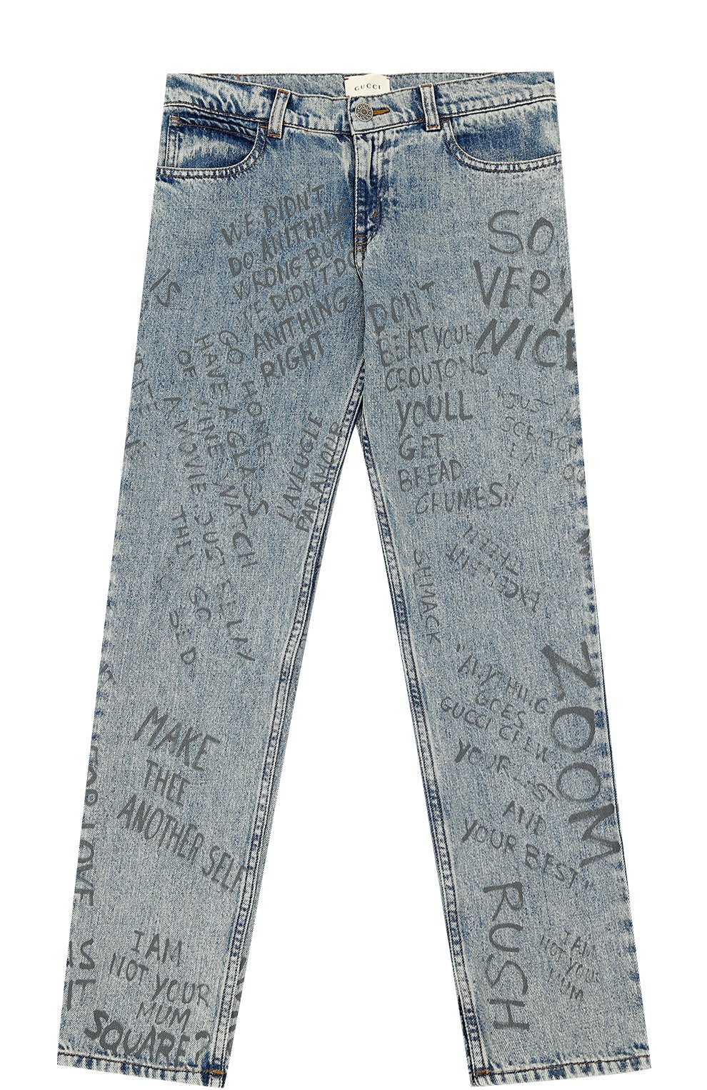 Джинсы прямого кроя с принтом GUCCI, арт. 453319/XR391, фото 1