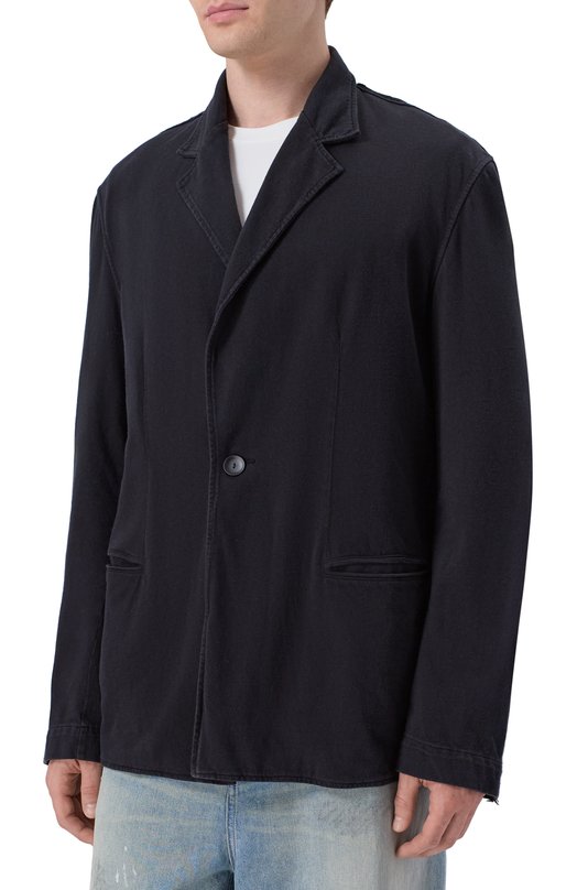 Хлопковый пиджак Andrea Ya'aqov 26MG0W12 Чёрный  26MG0W12 Фото 3