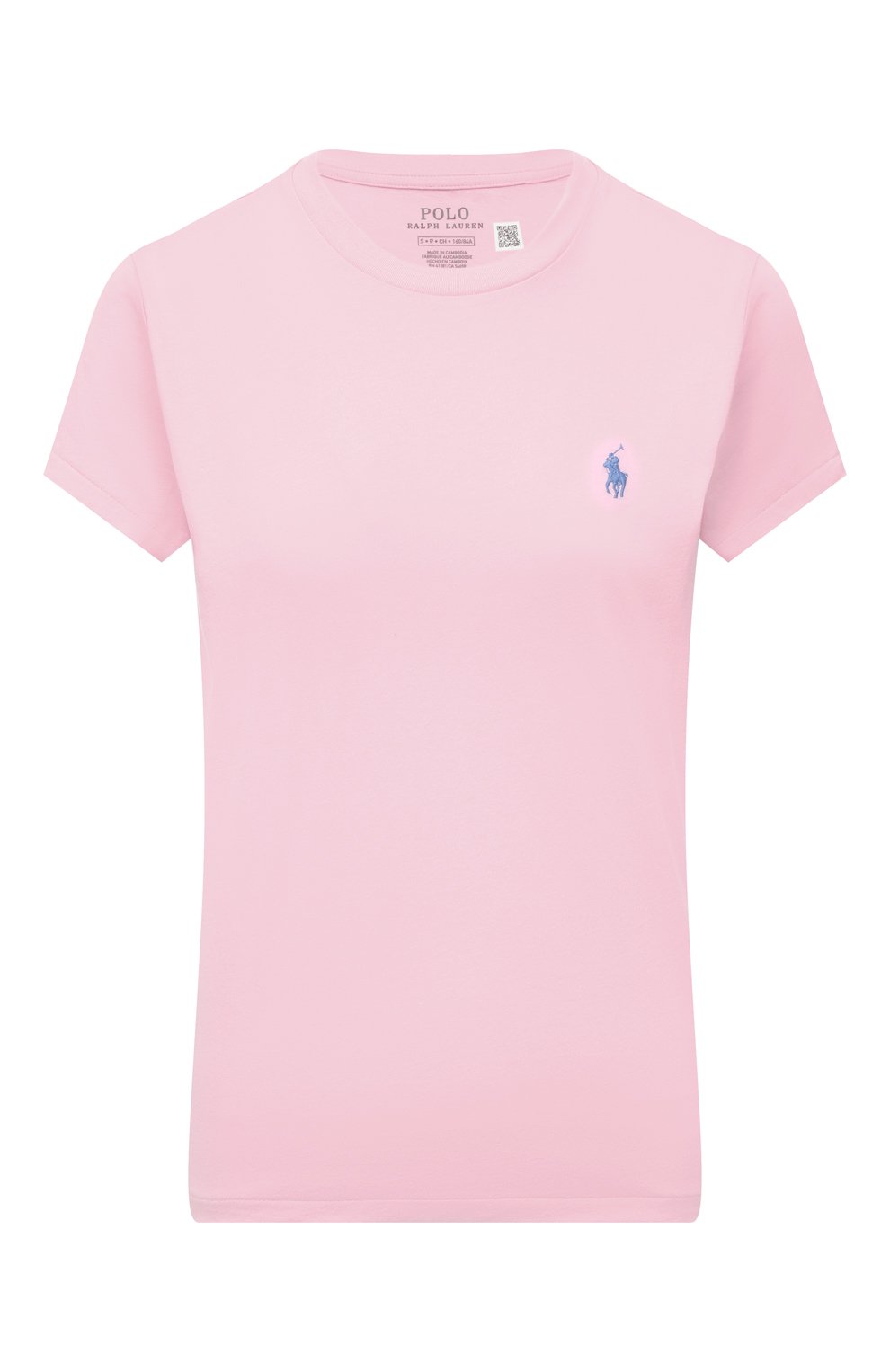 Хлопковая футболка POLO RALPH LAUREN светло-розового цвета по цене 8995 руб., арт. 211847073, фото 1 Хлопковая футболка POLO RALPH LAUREN, арт. 211847073, фото 1