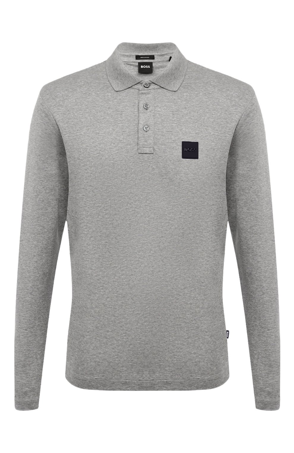 Хлопковое поло BOSS серого цвета по цене 18600 руб., арт. 50485162, фото 1 Хлопковое поло BOSS, арт. 50485162, фото 1