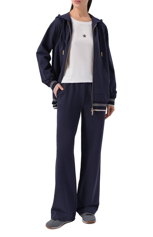 Хлопковые брюки Lorena Antoniazzi PA50/9999 Синий  PA50/9999 Фото 2