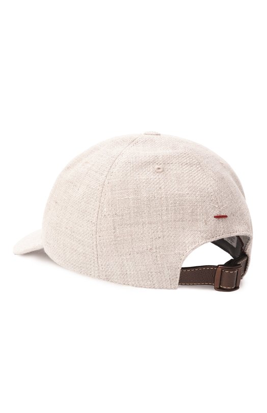 Бейсболка изо льна и шерсти Brunello Cucinelli MW4829850 Бежевый  MW4829850 Фото 3