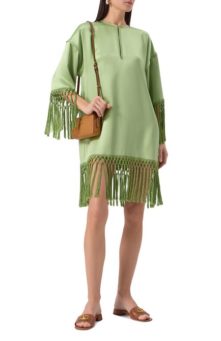 Женские кожаные шлепанцы vlogo signature VALENTINO коричневого цвета, арт. 6W2S0LT0/DSH | Фото 2 (Материал сплава: Проставлено; Подошва: Плоская; Каблук высота: Низкий; Материал внутренний: Натуральная кожа; Материал внешний: Натуральная кожа; Драгоценные камни: Проставлено)