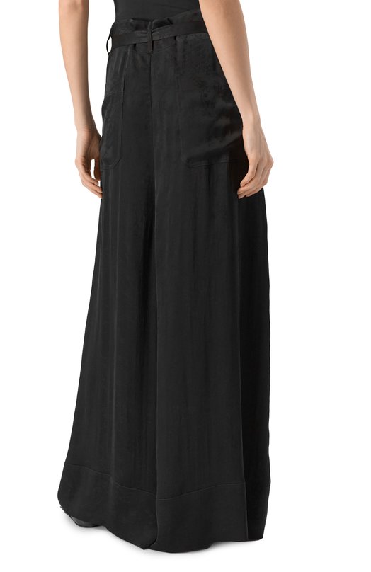 Брюки из вискозы и шелка Ann Demeulemeester B0012744/FA611 Чёрный  B0012744/FA611 Фото 4