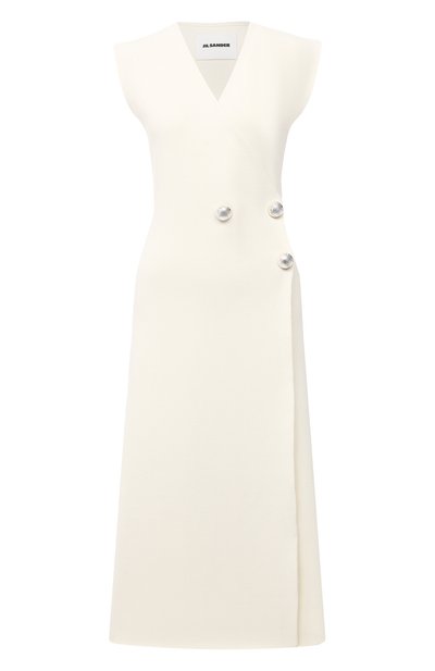 Женское платье из шерсти и вискозы JIL SANDER, арт. JSPR754073-WRY39038