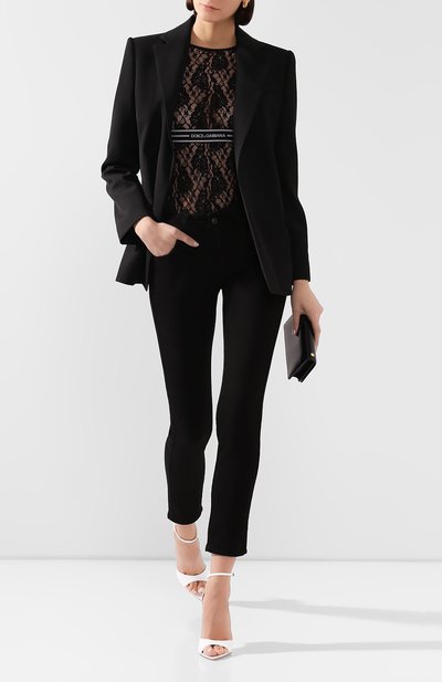 Топ DOLCE & GABBANA черного цвета по цене 74700 руб., арт. F74F7T/FLMPS, фото 2 Топ DOLCE & GABBANA, арт. F74F7T/FLMPS, фото 2