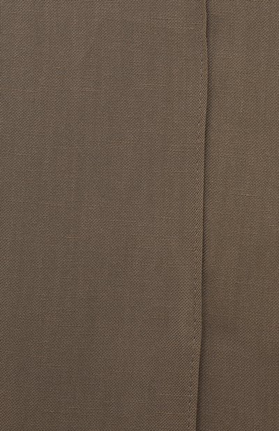 Юбка из вискозы и льна BRUNELLO CUCINELLI хаки цвета по цене 83650 руб., арт. MH126G3076, фото 5 Юбка из вискозы и льна BRUNELLO CUCINELLI, арт. MH126G3076, фото 5