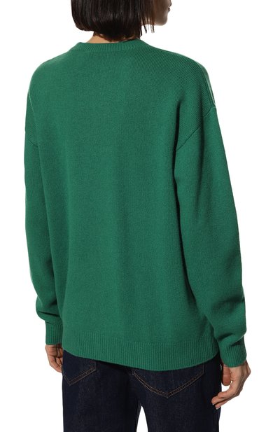 Кашемировый пуловер OLOLOL зеленого цвета по цене 54000 руб., арт. OLKN014/500/W23, фото 4 Кашемировый пуловер OLOLOL, арт. OLKN014/500/W23, фото 4