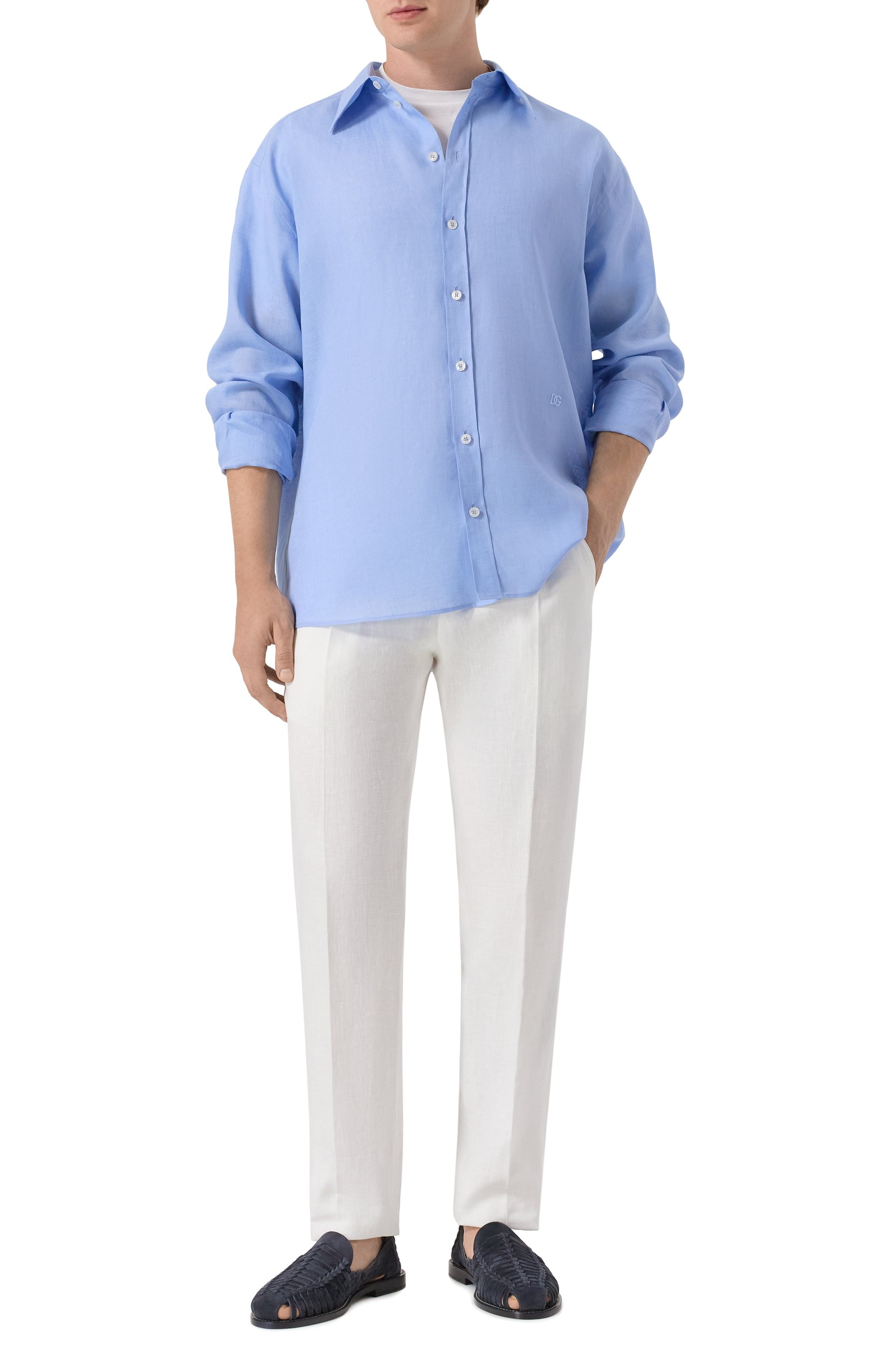 Льняная рубашка DOLCE & GABBANA, арт. G5MY2Z/FU4MH, фото 2