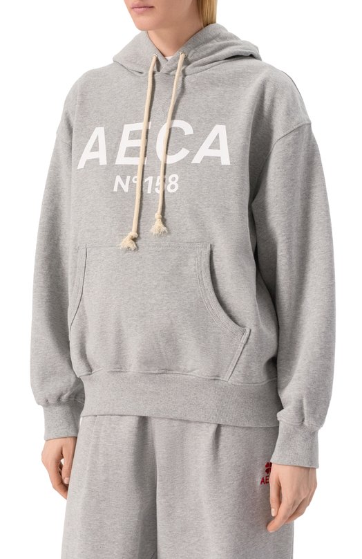 Хлопковое худи AECA WHITE AWCMFWBDTSPSO002C0.GREY/WHITE (XL) Серый  AWCMFWBDTSPSO002C0.GREY/WHITE (XL) Фото 3