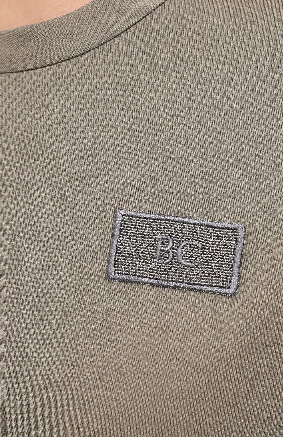Хлопковая футболка BRUNELLO CUCINELLI хаки цвета по цене 88200 руб., арт. M0A45DG830, фото 5 Хлопковая футболка BRUNELLO CUCINELLI, арт. M0A45DG830, фото 5