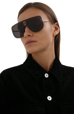 Женские солнцезащитные очки DIOR EYEWEAR черного цвета, арт. ULTRADI0R MU B0A0 | Фото 2 (Тип очков: С/з; Региональные ограничения белый список (Axapta Mercury): RU, Не проставлено; Нос: Не проставлено; Очки форма: Маска, Прямоугольные; Оптика Гендер: оптика-женское)