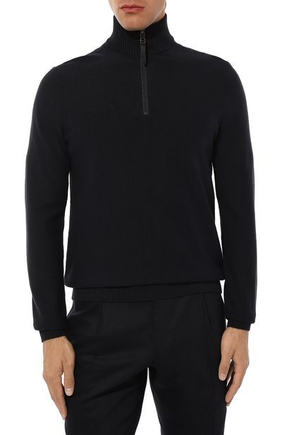 Джемпер из шерсти и хлопка BOGNER темно-синего цвета по цене 39500 руб., арт. 88482807, фото 3 Джемпер из шерсти и хлопка BOGNER, арт. 88482807, фото 3