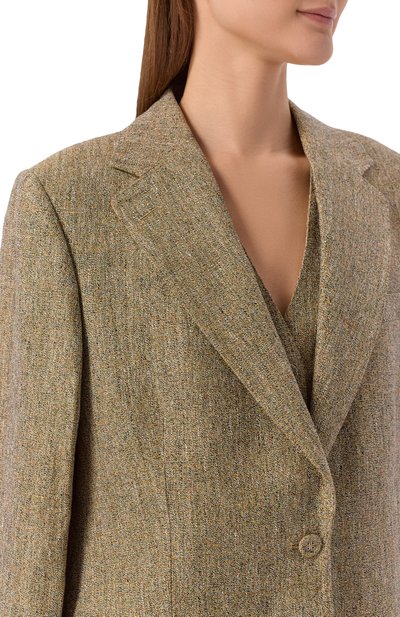 Льняной жакет OFFICINE GENERALE бежевого цвета по цене 84300 руб., арт. S26WTLG401, фото 5 Льняной жакет OFFICINE GENERALE, арт. S26WTLG401, фото 5