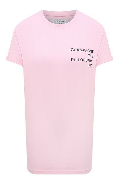 Женская хлопковая футболка SEVEN LAB, арт. T20-CYPN-G019 pink