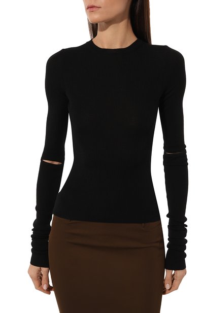 Шерстяной пуловер ANN DEMEULEMEESTER, арт. 2402-W-KN02-KN043-099, фото 3