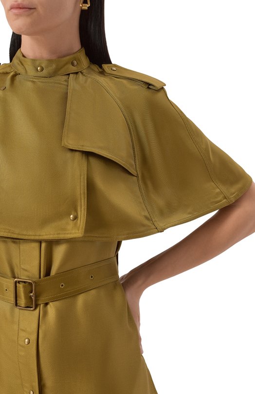 Платье из вискозы Burberry 8106221 Хаки  8106221 Фото 5