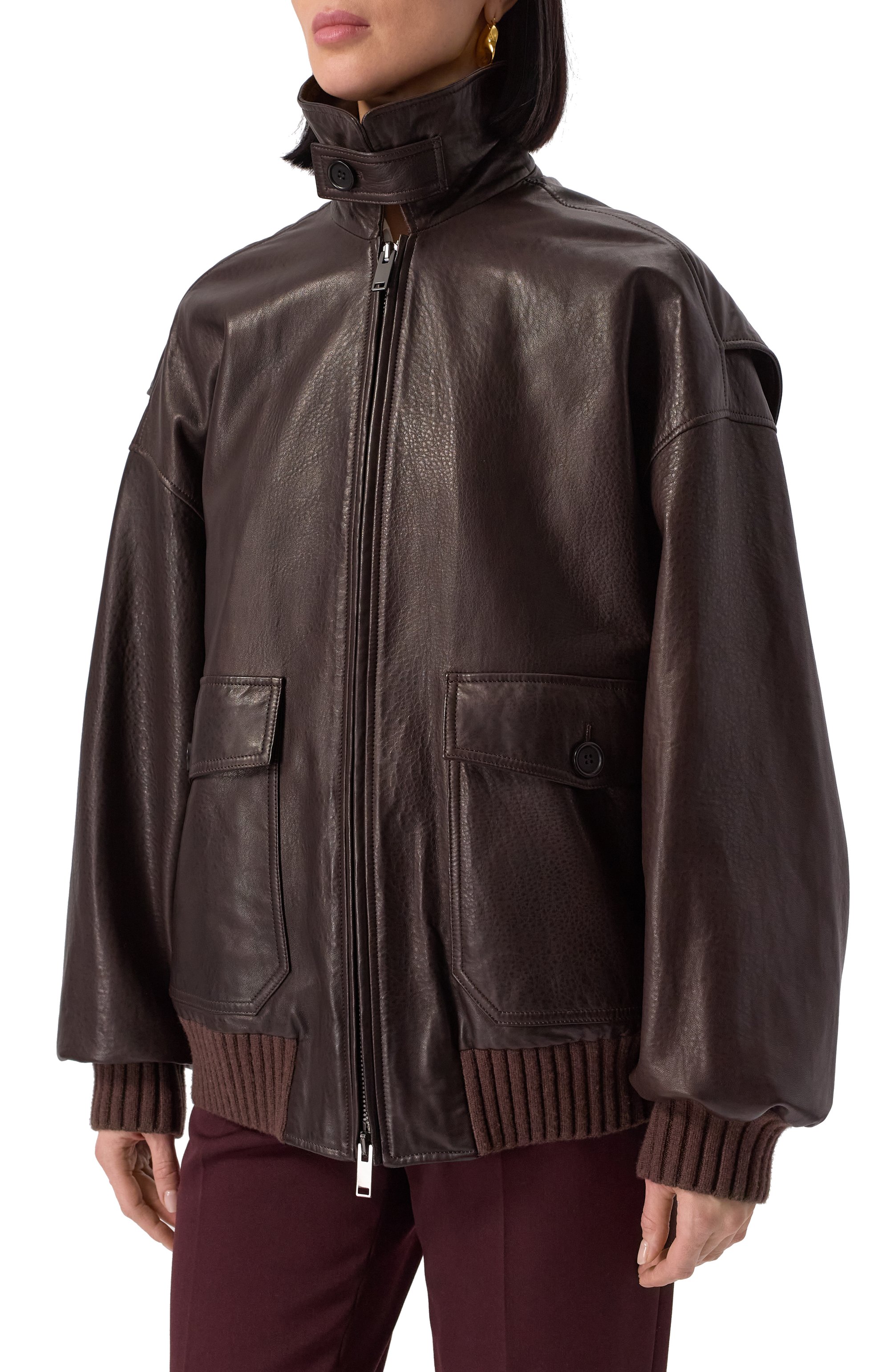 Кожаный бомбер MVST, арт. ZTRBCK-Y307-1/Z2269-1, фото 5