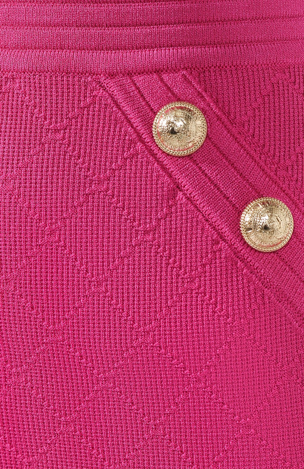 Юбка из вискозы BALMAIN фуксия цвета по цене 82800 руб., арт. SF14215/K462, фото 5 Юбка из вискозы BALMAIN, арт. SF14215/K462, фото 5