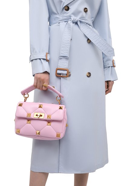 Сумка roman stud medium VALENTINO розового цвета по цене 369000 руб., арт. WW2B0I82/BSF, фото 2 Сумка roman stud medium VALENTINO, арт. WW2B0I82/BSF, фото 2