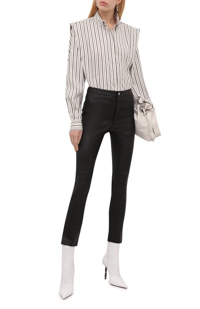 Шелковая блузка ISABEL MARANT серого цвета по цене 75150 руб., арт. CH0791-21A018I/S0TALKI, фото 2 Шелковая блузка ISABEL MARANT, арт. CH0791-21A018I/S0TALKI, фото 2