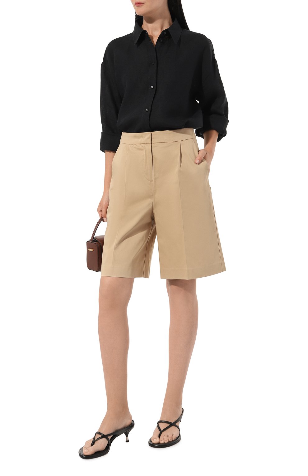 Льняная рубашка LA NEIGE черного цвета по цене 23100 руб., арт. #CAS-25-LS, фото 2 Льняная рубашка LA NEIGE, арт. #CAS-25-LS, фото 2