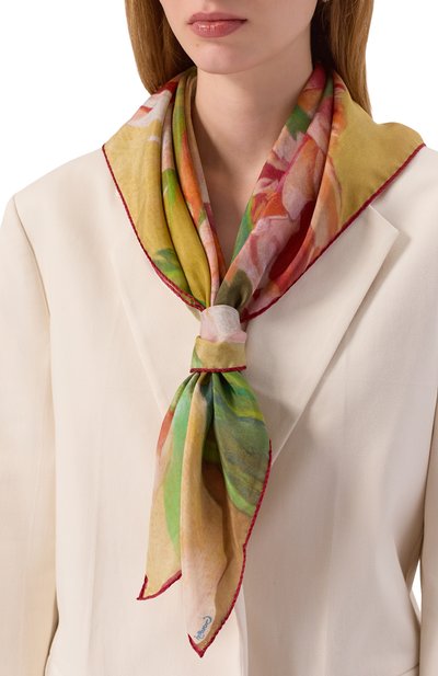 Женский шелковый платок розы GOURJI, арт. 91151737/5591172