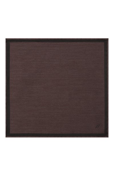 Шелковый платок BRIONI коричневого цвета по цене 15400 руб., арт. 071000/0942R, фото 3 Шелковый платок BRIONI, арт. 071000/0942R, фото 3