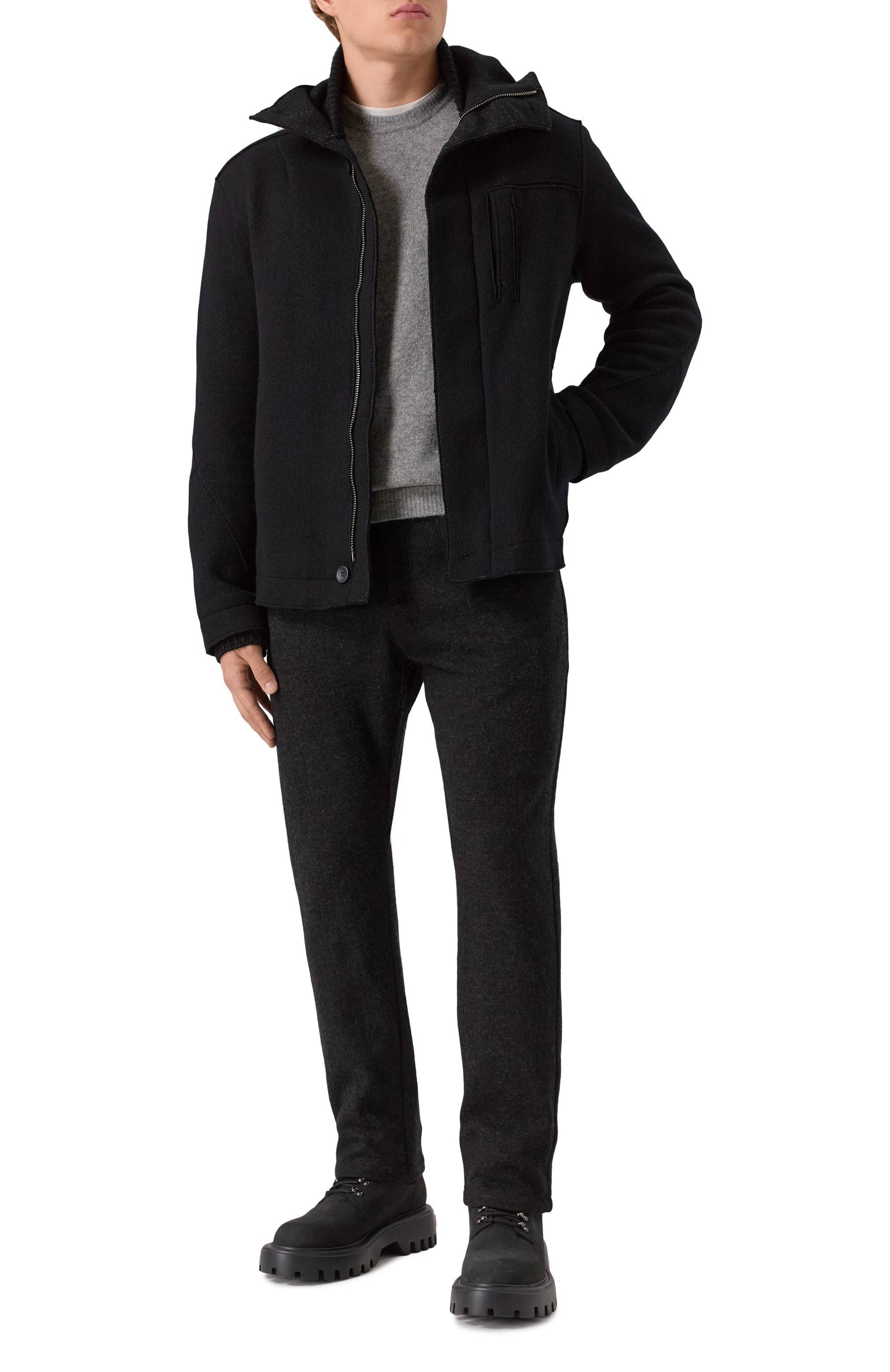 Куртка из шерсти и вискозы TRANSIT, арт. CFUTRBL210, фото 2