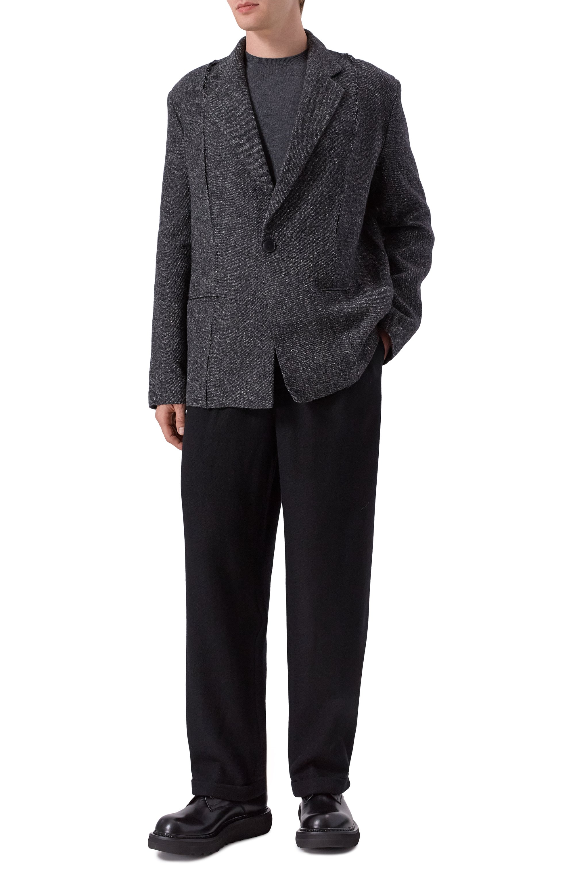 Пиджак из шерсти и льна ANDREA YA'AQOV, арт. 25MSAP45B/W00L LINEN, фото 2