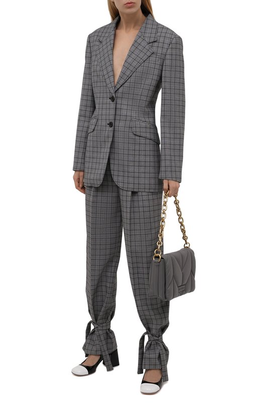 Шерстяной жакет Miu Miu MH1701-087-F0002 Серый  MH1701-087-F0002 Фото 2