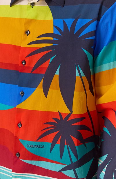 Хлопковая рубашка DSQUARED2 разноцветного цвета по цене 84400 руб., арт. S78DM0047/D35278, фото 5 Хлопковая рубашка DSQUARED2, арт. S78DM0047/D35278, фото 5